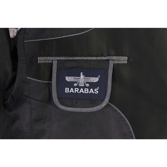 Barabas Black Tone Floral Camo Peak Lapel Tuxedo Dinner Jacket Formal Blazer 46R - Picture 7 of 8